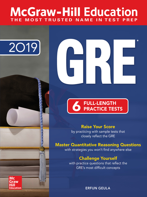 Imagen de portada para McGraw-Hill Education GRE 2019